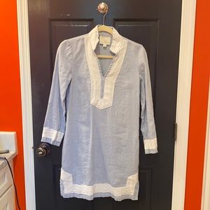 STS light blue, linen dress size XS